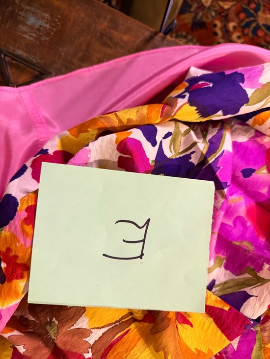 Adrianna Papell Floral Midi Dress - Purple, Pink & Yellow - Picture 15 of 15